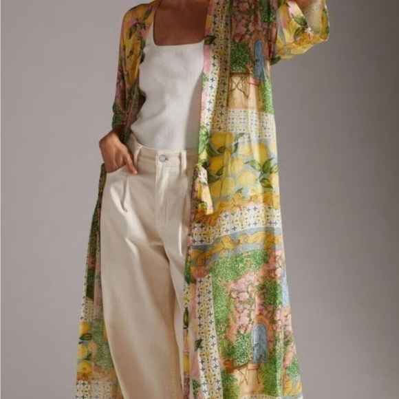 ✨NWT✨ ALDOMARTINS for Anthropologie Lemon Kimono - Picture 6 of 7